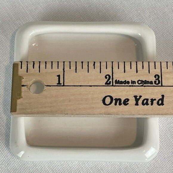 Vintage Stiffel Ceramic Trinket Box Dish Jewelry Bowl Square Replacement No Lid - Picture 4 of 5